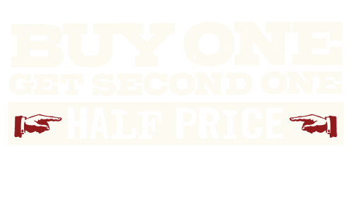 Buy one get 2nd half price